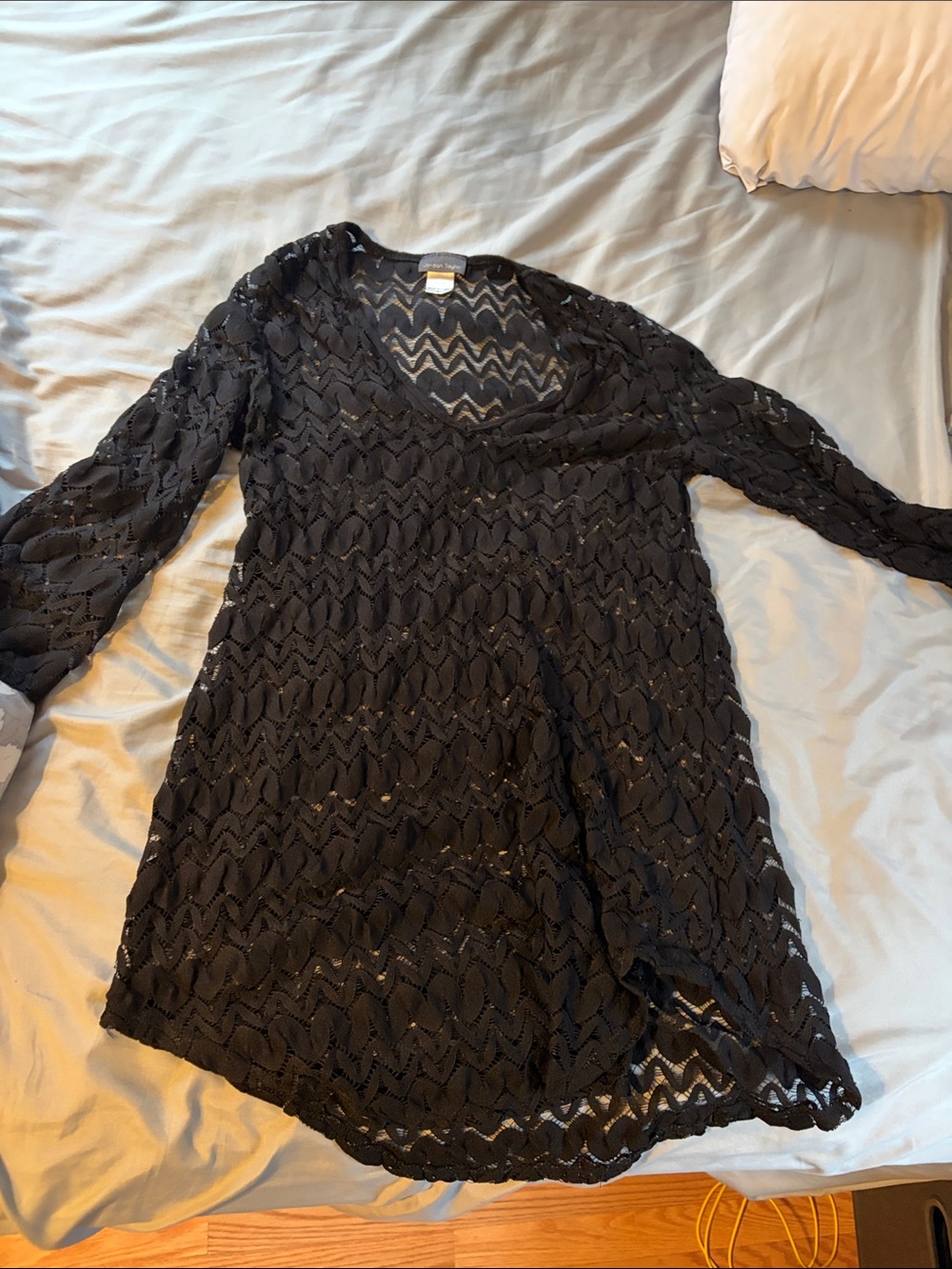 Jordan Taylor Black Lace Knit Swim Coverup